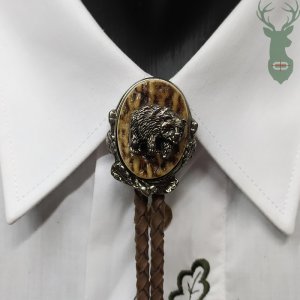 Myslivecká kravata Bolo - Exclusive Medvěd II