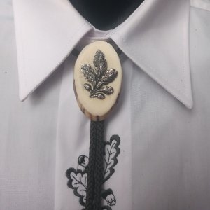 Myslivecká kravata Bolo - Dubový list II