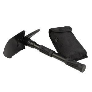 PETREQ skládací Tactical MINI lopatka s pouzdrem - černá