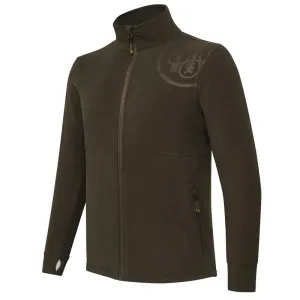 HP Logo Full Zip Fleece mikina - Brown Bark