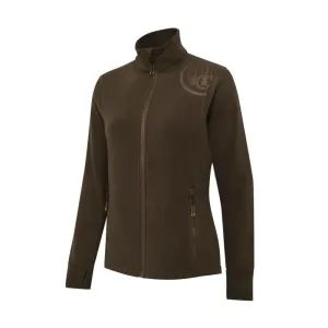 HP Logo Full Zip Fleece dámská mikina - Brown Bark