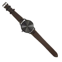 Dřevěné hodinky pánské HUBERTUS s koženým řemínkem