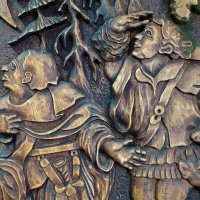 Svatý Hubertus - dřevěný obraz