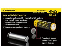 Nitecore 14500 850mAh 0,8A Li-ion 3,7V chráněn