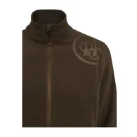 HP Logo Full Zip Fleece dámská mikina - Brown Bark