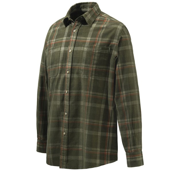 Manchester Corduroy košile - Green & Orange Check