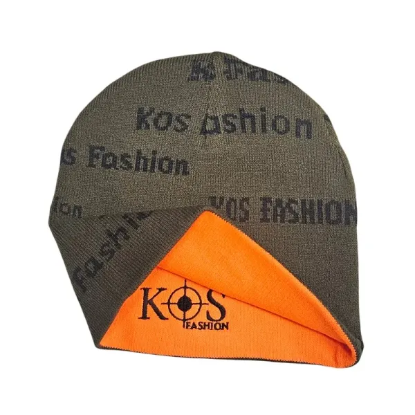 KOS Fashion oboustranná pletená čepice