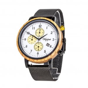 Gin Gold Metal dřevěné hodinky