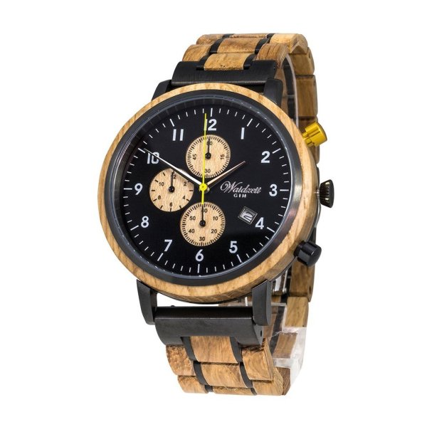 Gin Gold Black dřevěné hodinky